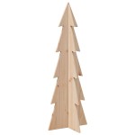 vidaXL Brad de Crăciun din lemn decorativ, 112 cm, lemn de pin masiv vidaXL Brad de Crăciun din lemn decorativ, 112 cm, lemn de pin masiv