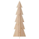 vidaXL Brad de Crăciun din lemn decorativ, 112 cm, lemn de pin masiv vidaXL Brad de Crăciun din lemn decorativ, 112 cm, lemn de pin masiv