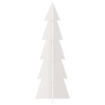 vidaXL Brad de Crăciun decorativ, alb, 112 cm, lemn de pin masiv