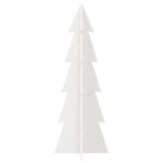 vidaXL Brad de Crăciun decorativ, alb, 112 cm, lemn de pin masiv