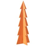 vidaXL Brad de Crăciun decorativ, maro ceruit, 112 cm, lemn pin masiv vidaXL Brad de Crăciun decorativ, maro ceruit, 112 cm, lemn pin masiv