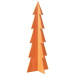 vidaXL Brad de Crăciun decorativ, maro ceruit, 112 cm, lemn pin masiv vidaXL Brad de Crăciun decorativ, maro ceruit, 112 cm, lemn pin masiv