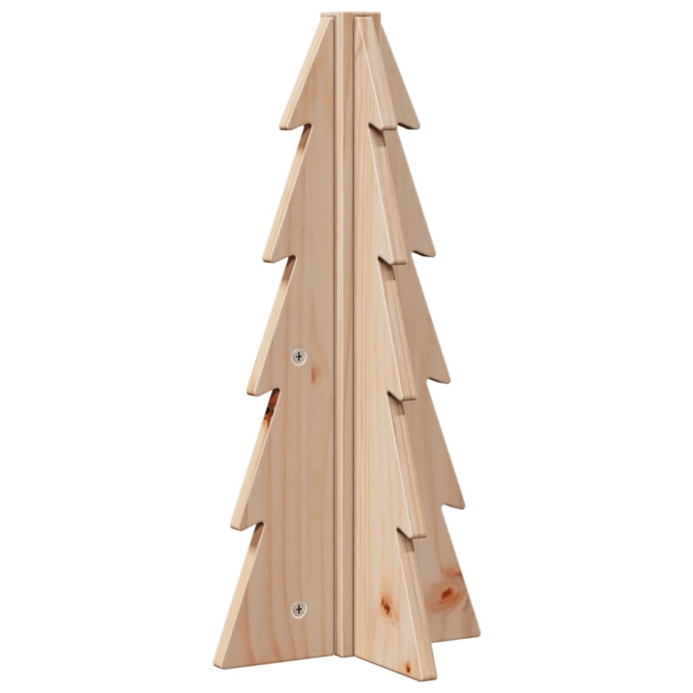 vidaXL Brad de Crăciun din lemn decorativ, 49 cm, lemn de pin masiv