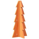 vidaXL Brad de Crăciun decorativ, maro ceruit, 49 cm, lemn pin masiv vidaXL Brad de Crăciun decorativ, maro ceruit, 49 cm, lemn pin masiv