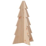 vidaXL Brad de Crăciun decorativ, 69,5 cm, lemn de pin masiv vidaXL Brad de Crăciun decorativ, 69,5 cm, lemn de pin masiv