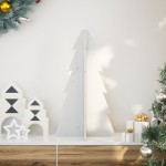 vidaXL Brad de Crăciun decorativ, alb, 69,5 cm, lemn de pin masiv vidaXL Brad de Crăciun decorativ, alb, 69,5 cm, lemn de pin masiv