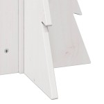 vidaXL Brad de Crăciun decorativ, alb, 69,5 cm, lemn de pin masiv vidaXL Brad de Crăciun decorativ, alb, 69,5 cm, lemn de pin masiv
