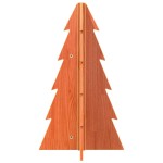 vidaXL Brad de Crăciun decorativ, maro ceruit, 69,5 cm, lemn pin masiv vidaXL Brad de Crăciun decorativ, maro ceruit, 69,5 cm, lemn pin masiv