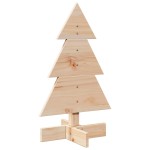 vidaXL Brad de Crăciun din lemn decorativ, 60 cm, lemn de pin masiv vidaXL Brad de Crăciun din lemn decorativ, 60 cm, lemn de pin masiv