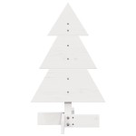 vidaXL Brad de Crăciun decorativ, alb, 60 cm, lemn de pin masiv vidaXL Brad de Crăciun decorativ, alb, 60 cm, lemn de pin masiv