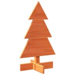 vidaXL Brad de Crăciun decorativ, maro ceruit, 60 cm, lemn pin masiv vidaXL Brad de Crăciun decorativ, maro ceruit, 60 cm, lemn pin masiv