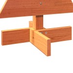 vidaXL Brad de Crăciun decorativ, maro ceruit, 60 cm, lemn pin masiv vidaXL Brad de Crăciun decorativ, maro ceruit, 60 cm, lemn pin masiv