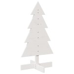vidaXL Brad de Crăciun decorativ, alb, 80 cm, lemn de pin masiv