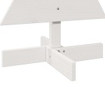 vidaXL Brad de Crăciun decorativ, alb, 80 cm, lemn de pin masiv