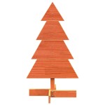 vidaXL Brad de Crăciun decorativ, maro ceruit, 80 cm, lemn pin masiv vidaXL Brad de Crăciun decorativ, maro ceruit, 80 cm, lemn pin masiv