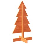 vidaXL Brad de Crăciun decorativ, maro ceruit, 80 cm, lemn pin masiv vidaXL Brad de Crăciun decorativ, maro ceruit, 80 cm, lemn pin masiv