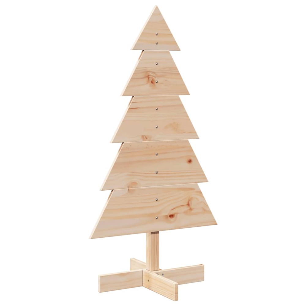 vidaXL Brad de Crăciun din lemn decorativ, 100 cm, lemn de pin masiv