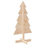vidaXL Brad de Crăciun din lemn decorativ, 100 cm, lemn de pin masiv vidaXL Brad de Crăciun din lemn decorativ, 100 cm, lemn de pin masiv