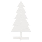 vidaXL Brad de Crăciun decorativ, alb, 100 cm, lemn de pin masiv vidaXL Brad de Crăciun decorativ, alb, 100 cm, lemn de pin masiv
