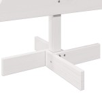 vidaXL Brad de Crăciun decorativ, alb, 100 cm, lemn de pin masiv vidaXL Brad de Crăciun decorativ, alb, 100 cm, lemn de pin masiv