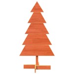 vidaXL Brad de Crăciun decorativ, maro ceruit, 100 cm, lemn pin masiv vidaXL Brad de Crăciun decorativ, maro ceruit, 100 cm, lemn pin masiv