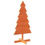 vidaXL Brad de Crăciun decorativ, maro ceruit, 120 cm, lemn pin masiv vidaXL Brad de Crăciun decorativ, maro ceruit, 120 cm, lemn pin masiv