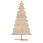 vidaXL Brad de Crăciun din lemn decorativ, 150 cm, lemn de pin masiv