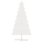 vidaXL Brad de Crăciun decorativ, alb, 150 cm, lemn de pin masiv vidaXL Brad de Crăciun decorativ, alb, 150 cm, lemn de pin masiv