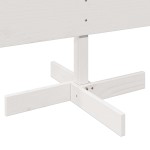 vidaXL Brad de Crăciun decorativ, alb, 150 cm, lemn de pin masiv vidaXL Brad de Crăciun decorativ, alb, 150 cm, lemn de pin masiv