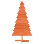 vidaXL Brad de Crăciun decorativ, maro ceruit, 150 cm, lemn pin masiv vidaXL Brad de Crăciun decorativ, maro ceruit, 150 cm, lemn pin masiv