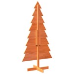 vidaXL Brad de Crăciun decorativ, maro ceruit, 150 cm, lemn pin masiv vidaXL Brad de Crăciun decorativ, maro ceruit, 150 cm, lemn pin masiv