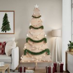 vidaXL Brad de Crăciun din lemn decorativ, 180 cm, lemn de pin masiv vidaXL Brad de Crăciun din lemn decorativ, 180 cm, lemn de pin masiv