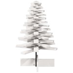 vidaXL Brad de Crăciun decorativ, alb, 80 cm, lemn de pin masiv