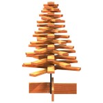vidaXL Brad de Crăciun decorativ, maro ceruit, 80 cm, lemn pin masiv vidaXL Brad de Crăciun decorativ, maro ceruit, 80 cm, lemn pin masiv