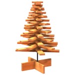 vidaXL Brad de Crăciun decorativ, maro ceruit, 80 cm, lemn pin masiv vidaXL Brad de Crăciun decorativ, maro ceruit, 80 cm, lemn pin masiv