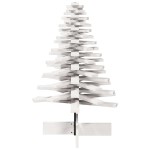 vidaXL Brad de Crăciun decorativ, alb, 100 cm, lemn de pin masiv vidaXL Brad de Crăciun decorativ, alb, 100 cm, lemn de pin masiv