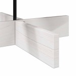 vidaXL Brad de Crăciun decorativ, alb, 100 cm, lemn de pin masiv vidaXL Brad de Crăciun decorativ, alb, 100 cm, lemn de pin masiv