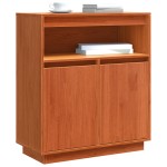 vidaXL Bufet cu raft Maro ceruit 70 x 34 x 80 cm Lemn masiv de pin vidaXL Bufet cu raft Maro ceruit 70 x 34 x 80 cm Lemn masiv de pin
