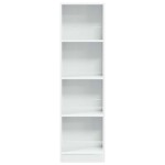 vidaXL Bibliotecă, alb extralucios, 40x24x143 cm, lemn prelucrat vidaXL Bibliotecă, alb extralucios, 40x24x143 cm, lemn prelucrat
