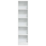 vidaXL Bibliotecă, alb extralucios, 40x24x176 cm, lemn prelucrat vidaXL Bibliotecă, alb extralucios, 40x24x176 cm, lemn prelucrat