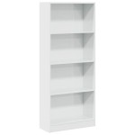 vidaXL Bibliotecă, alb extralucios, 60x24x143 cm, lemn prelucrat vidaXL Bibliotecă, alb extralucios, 60x24x143 cm, lemn prelucrat