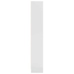 vidaXL Bibliotecă, alb extralucios, 60x24x143 cm, lemn prelucrat vidaXL Bibliotecă, alb extralucios, 60x24x143 cm, lemn prelucrat