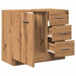 vidaXL Dulap chiuvetă, stejar artizanal, 63x30x54 cm, lemn prelucrat