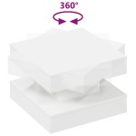 vidaXL Măsuță cafea rotativă 360 grade, alb 50x50x34,5 cm vidaXL Măsuță cafea rotativă 360 grade, alb 50x50x34,5 cm