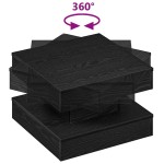 vidaXL Măsuță cafea rotativă 360 grade, negru 50x50x34,5 cm vidaXL Măsuță cafea rotativă 360 grade, negru 50x50x34,5 cm