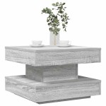 vidaXL Măsuță cafea rotativă 360 grade, sonoma gri 50x50x34,5 cm vidaXL Măsuță cafea rotativă 360 grade, sonoma gri 50x50x34,5 cm