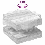 vidaXL Măsuță cafea rotativă 360 grade, sonoma gri 50x50x34,5 cm vidaXL Măsuță cafea rotativă 360 grade, sonoma gri 50x50x34,5 cm