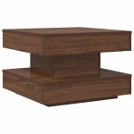 vidaXL Măsuță cafea rotativă 360 grade, stejar maro 50x50x34,5 cm vidaXL Măsuță cafea rotativă 360 grade, stejar maro 50x50x34,5 cm