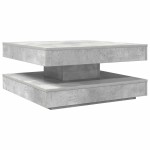 vidaXL Măsuță cafea rotativă 360 grade, gri beton 70x70x34,5 cm