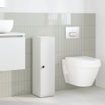 vidaXL Dulap de baie cu suport role, alb, 20,5x22x72 cm vidaXL Dulap de baie cu suport role, alb, 20,5x22x72 cm